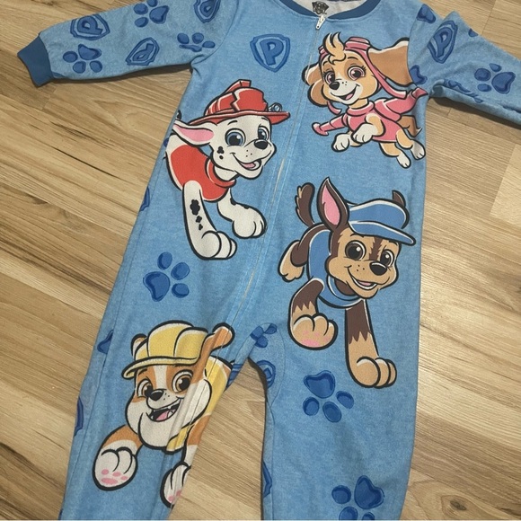 Nickelodeon Paw Patrol blue footie pajamas size 3T - Picture 2 of 4